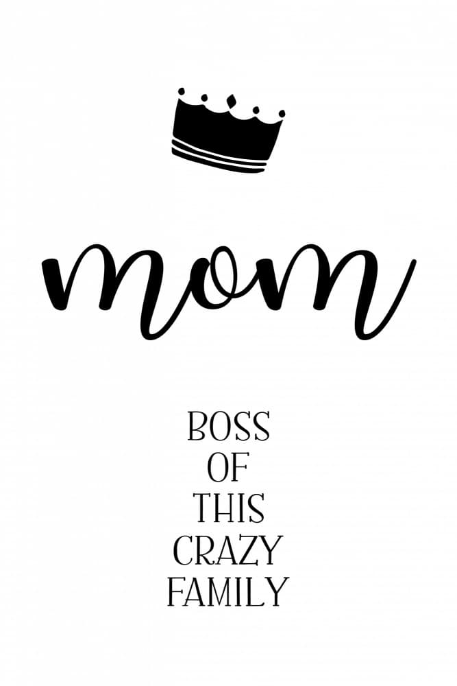 MOM Boss of this crazy family by Melanie Viola — canvas wall art