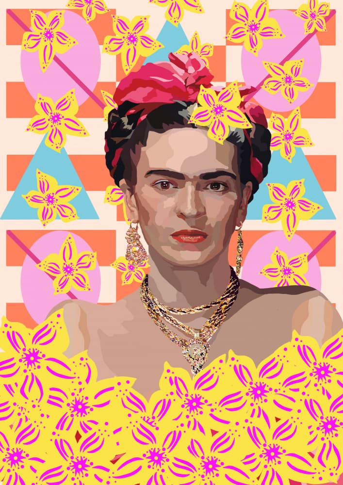 Vibrant Floral Woman by Lynnda Rakos — canvas wall art