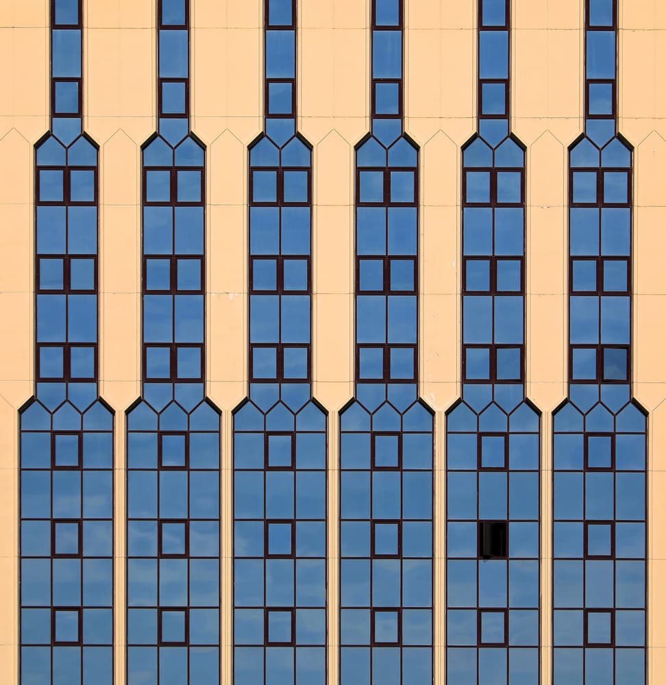 Geometric Building Facade by Hans-Wolfgang Hawerkamp — canvas wall art