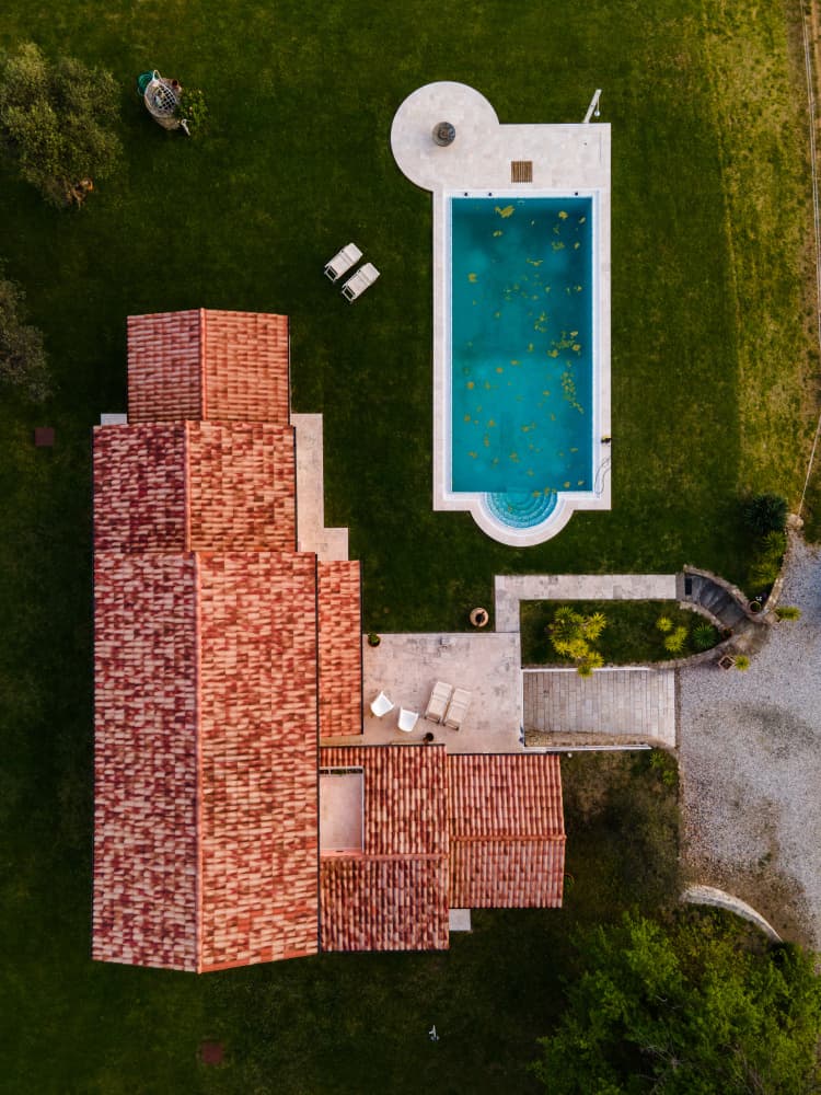 Aerial Mediterranean Villa by Jakob Remar — canvas wall art