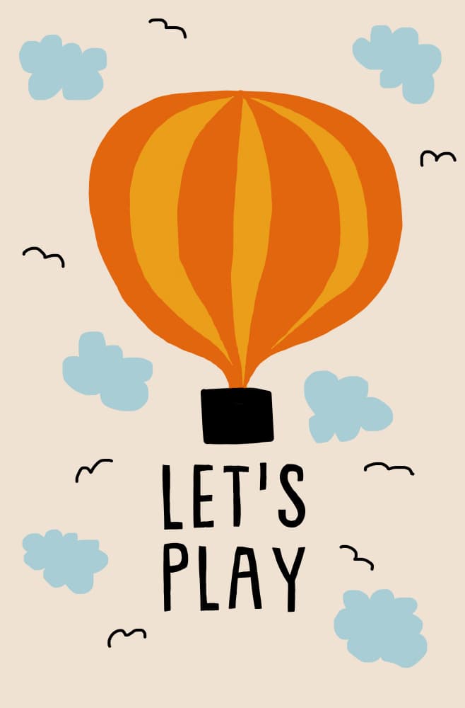 Let's Play Balloon by Aylin Demir — canvas wall art