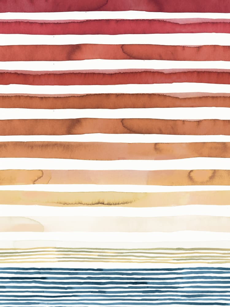 Desert Ocean Stripes by Ninola Design — canvas wall art