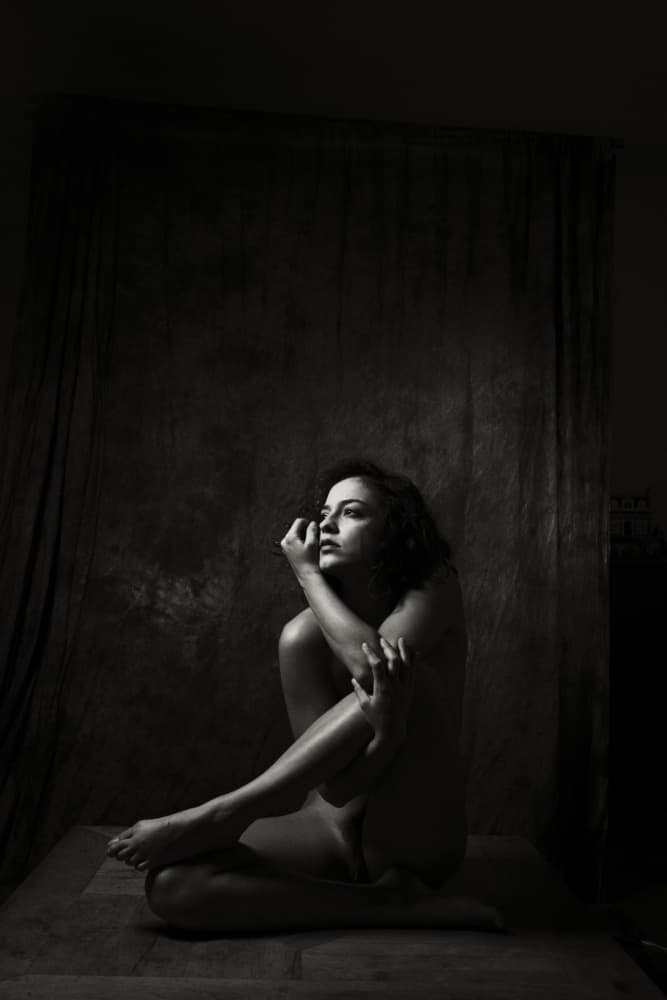Pensive Female Form by FiguraNYC Photography — canvas wall art