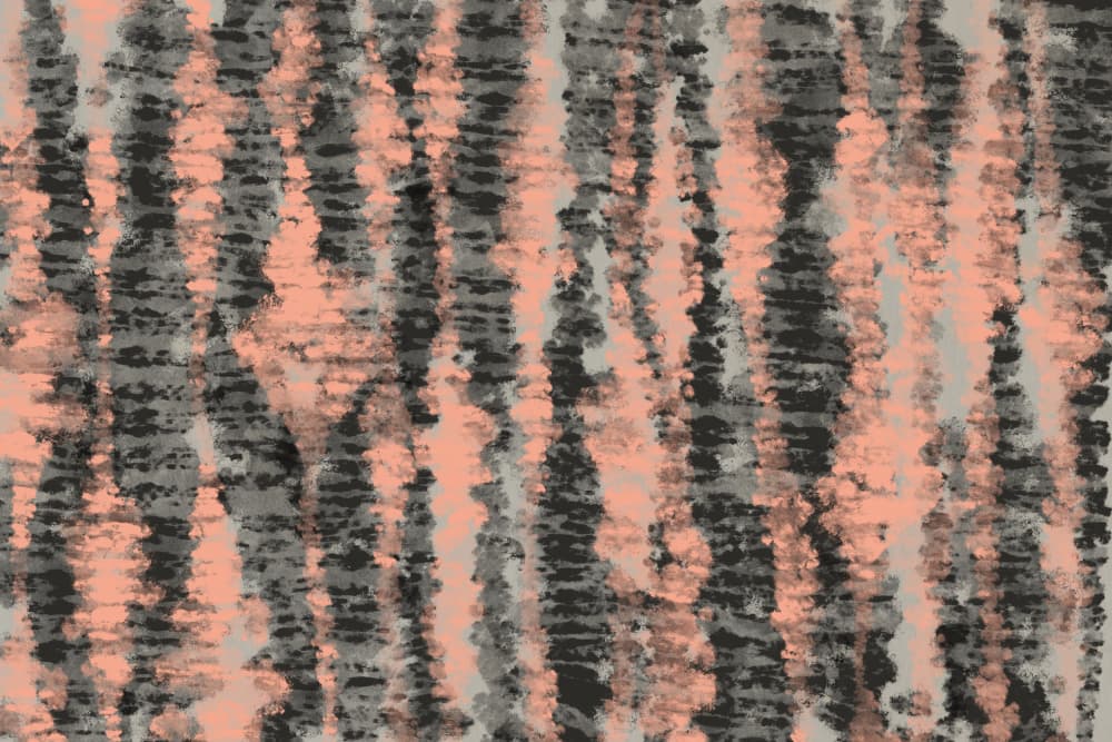 Coral Stripes by Treechild — canvas wall art