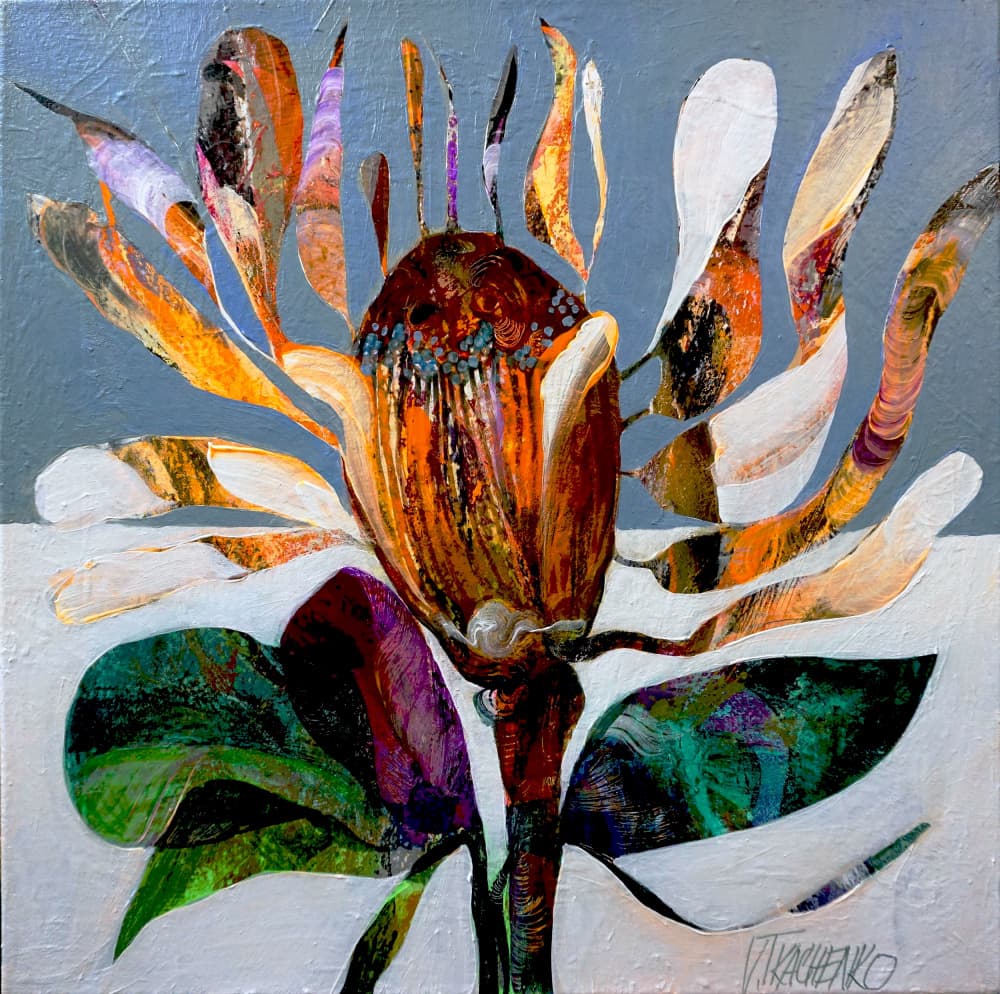 Vibrant Abstract Bloom by Victor Tkachenko — canvas wall art