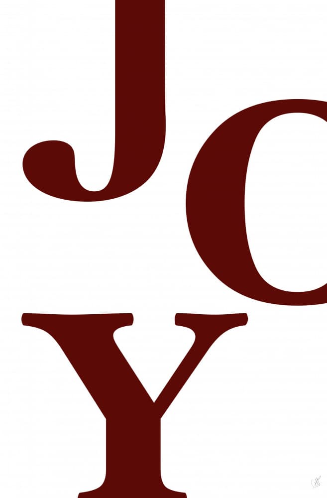 Bold Joy Letters by Anne-Marie Volfova — canvas wall art