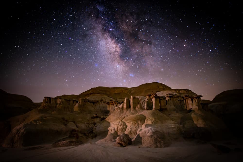 Milky Way Desert Night by Volkhard Sturzbecher — canvas wall art