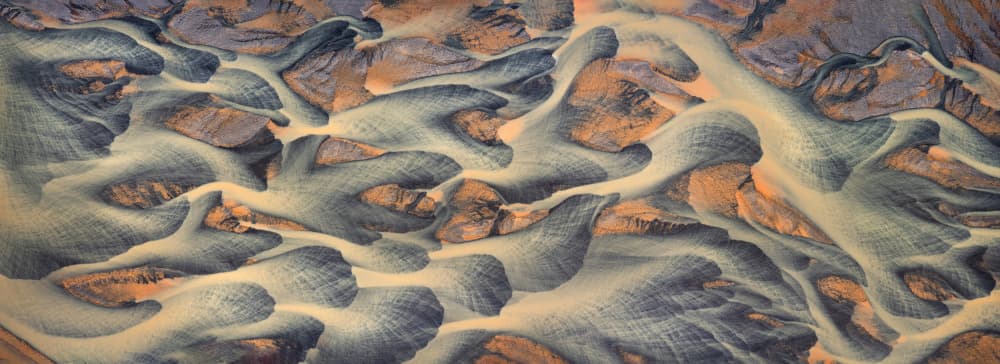 Braided River Landscape by John Fan — canvas wall art