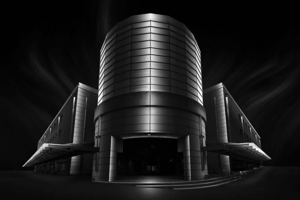 Futuristic City Building by Steven Zhou — canvas wall art