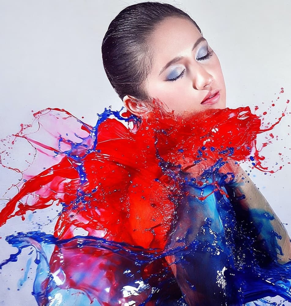 Serene Beauty Color Splash by Rezamoto — canvas wall art