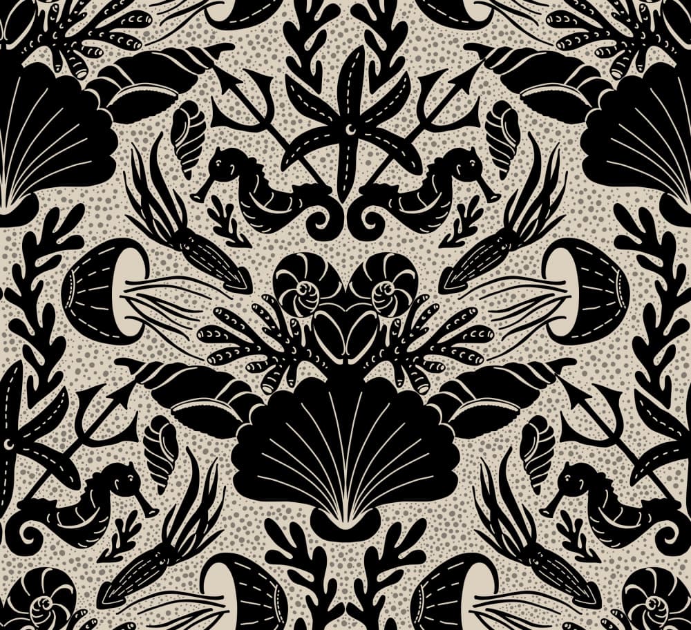 Underwater Kingdom Pattern by Annick — canvas wall art
