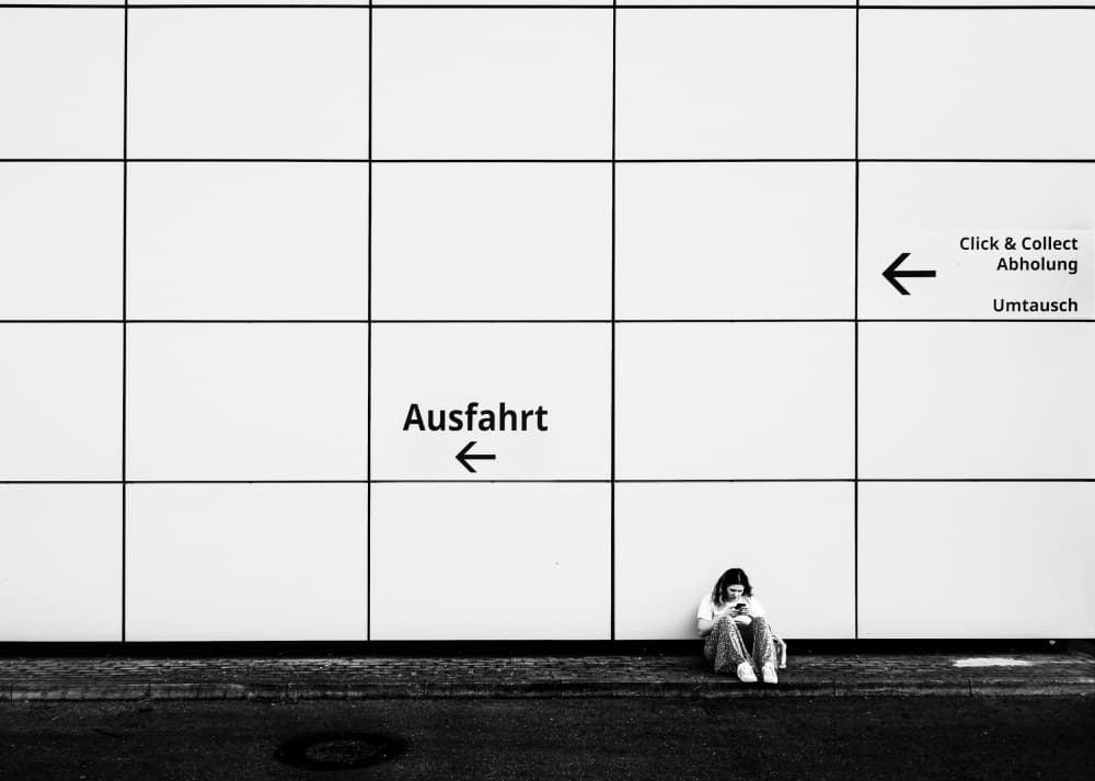 Urban Grid Solitude by Adam Street Photographer — canvas wall art