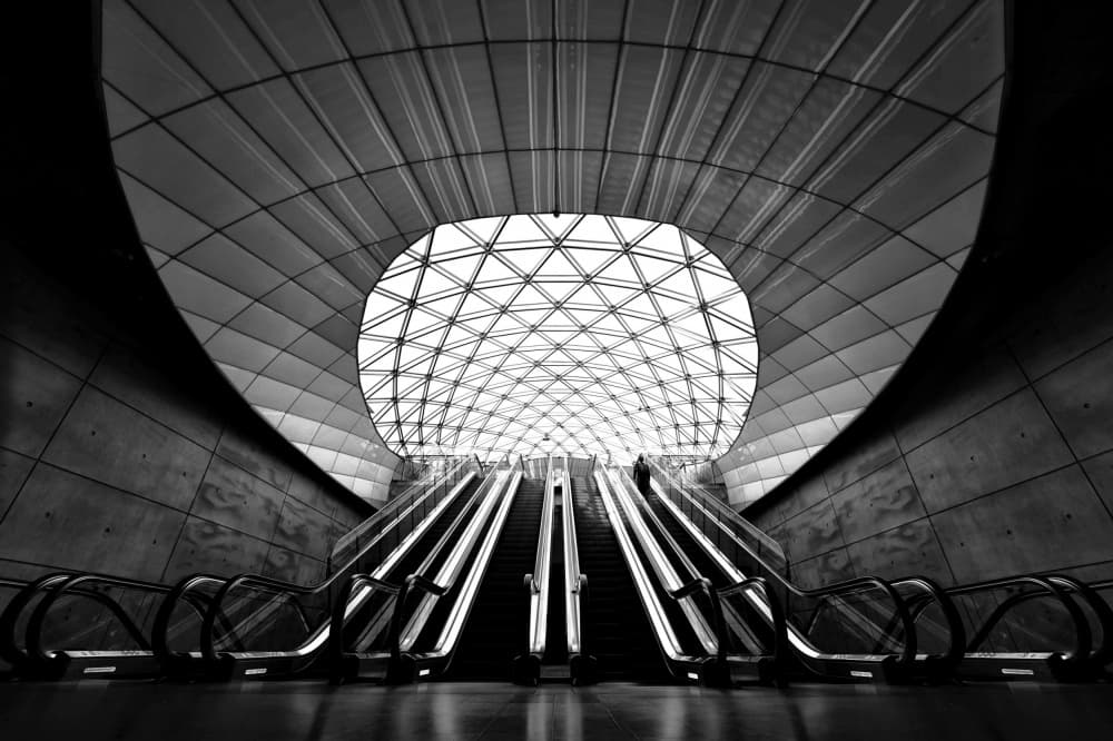 Modern Subway Architecture by Jorge Pimenta — canvas wall art