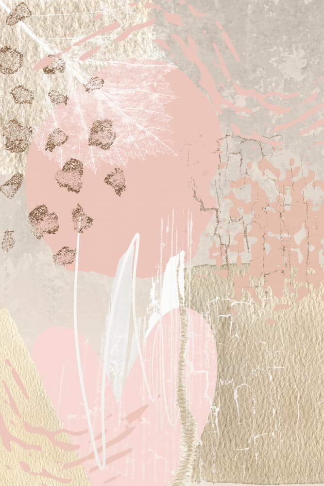 Blush Gold Abstract by Sally Ann Moss — canvas wall art