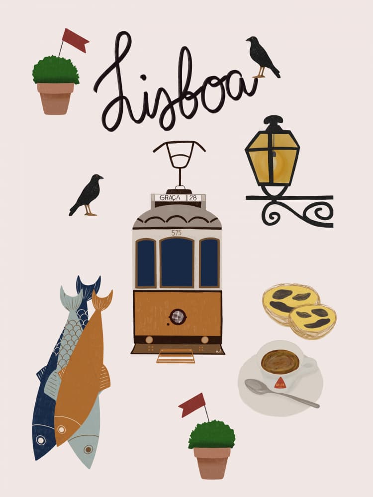 Lisbon Tram Delights by Menina Lisboa — canvas wall art