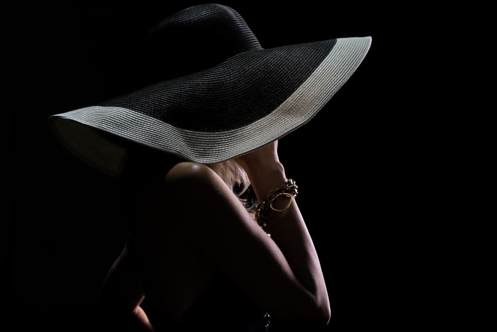 Elegant Hat Silhouette by Gabrielle Halperin — canvas wall art