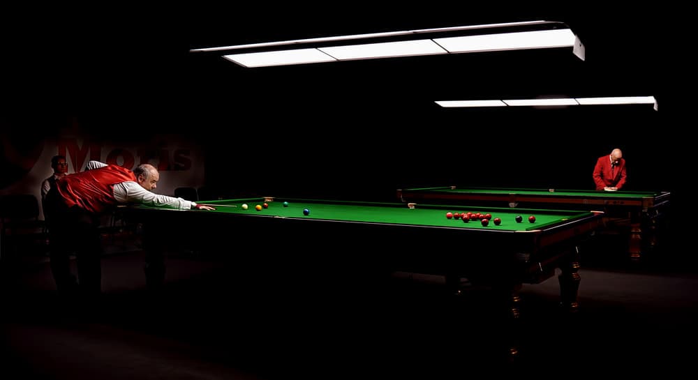 Snooker Players Focused by Miodrag Kosanovic — canvas wall art