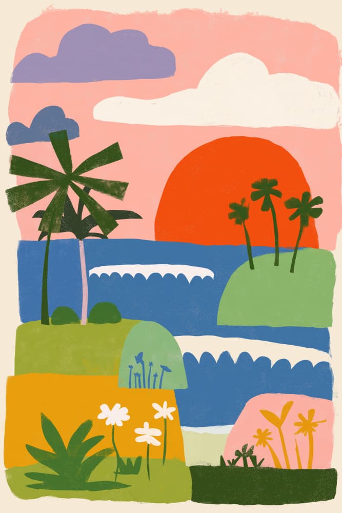 Vacation island no 02 by Treechild — canvas wall art