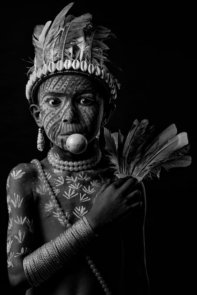 Adorned Tribal Child by Abhraneel Chakraborty — canvas wall art