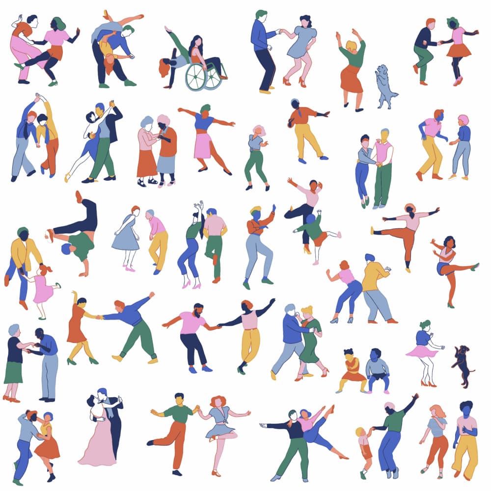 Joyful Dance Celebration by Ceyda Alasar — canvas wall art