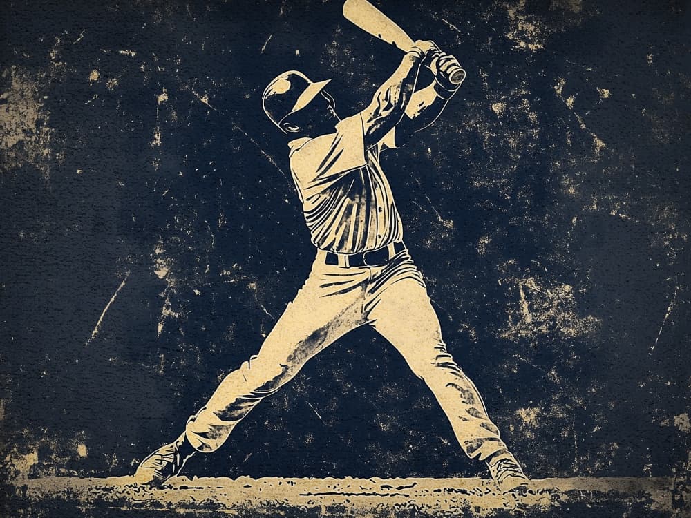Vintage Baseball Swing by Pictufy Studio IV — canvas wall art