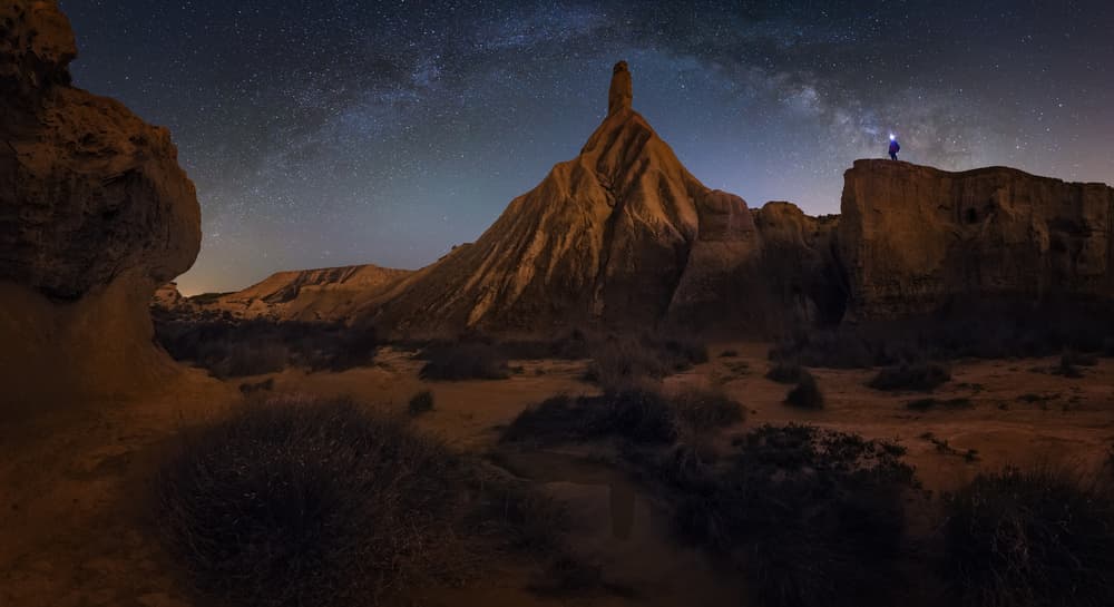 Badlands Starry Night by David Martin Castan — canvas wall art