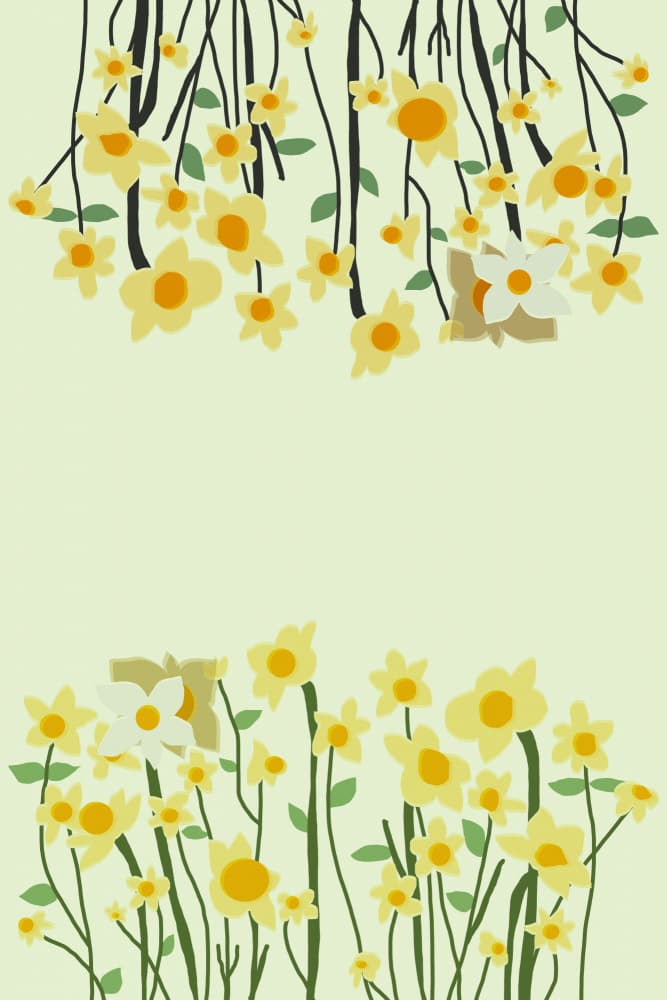 Cheerful Yellow Blooms by cartissi — canvas wall art