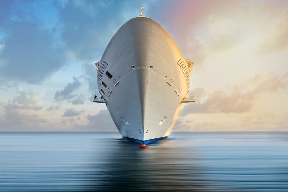 Golden Hour Cruise Ship by Andrea Comari — canvas wall art