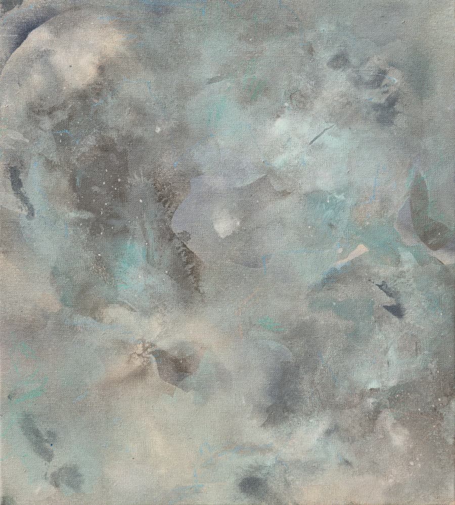 Muted Blue Grey Abstract by Anastasiya Devochkina — canvas wall art