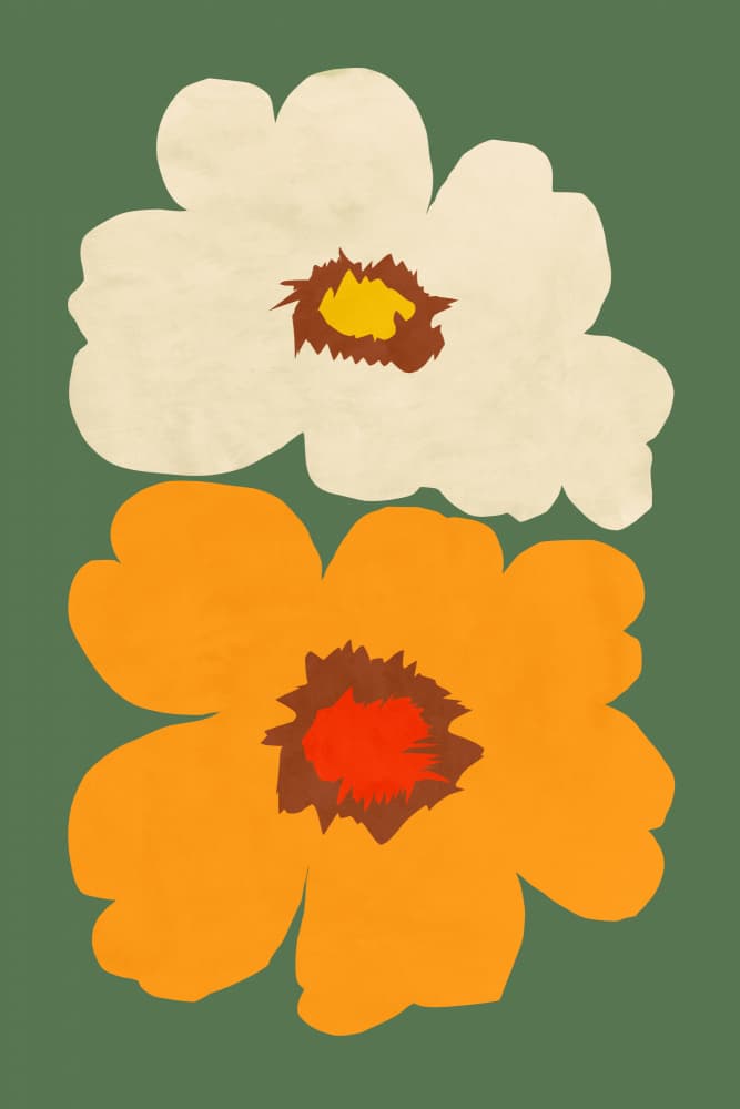 Abstract Floral Blooms by cartissi — canvas wall art