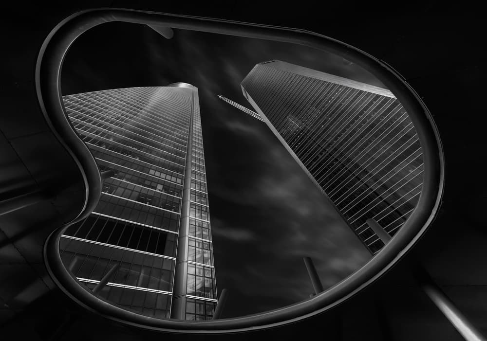 Modern City Towers by Jorge Ruiz Dueso — canvas wall art