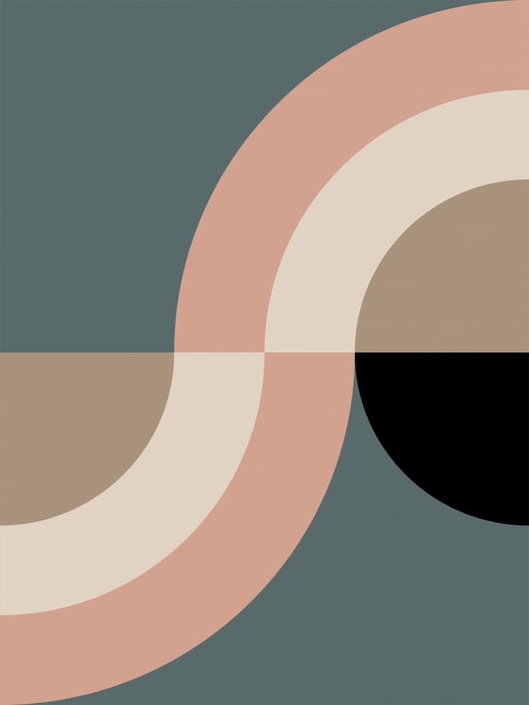 Serene Geometric Curves by Nilesh Kulkarni — canvas wall art