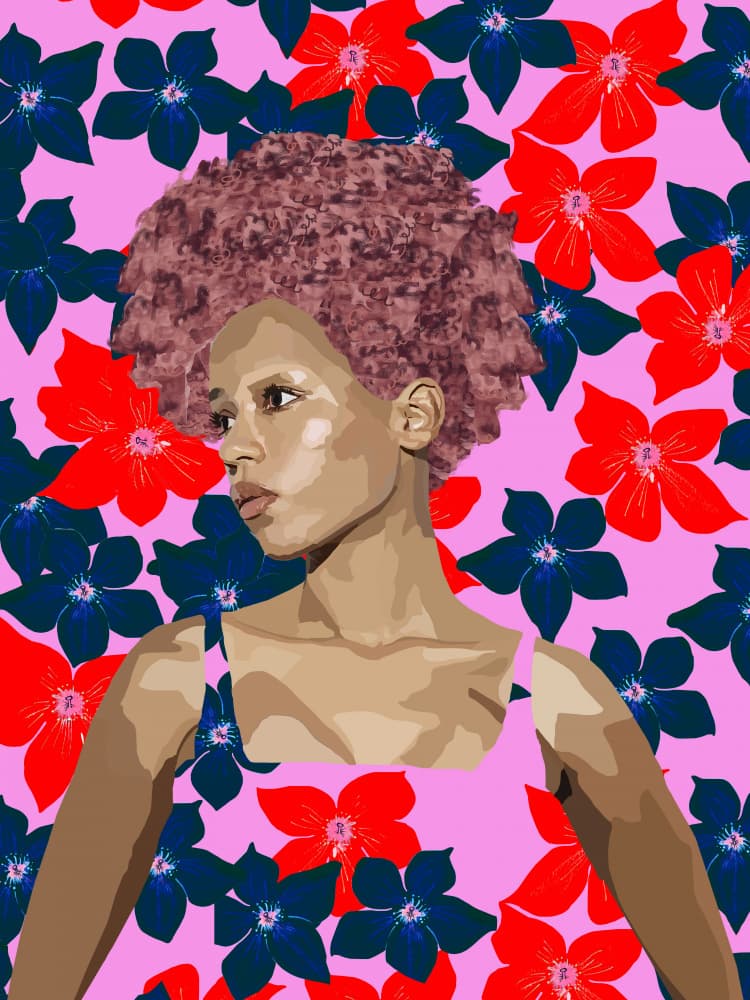 Fashion Bloom Portrait by Lynnda Rakos — canvas wall art