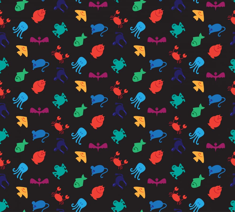 Colorful Animal Pattern by Marika Barsrsind — canvas wall art