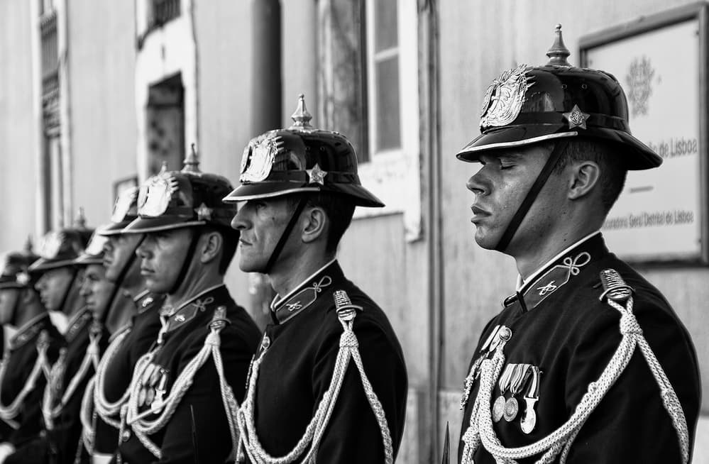 Solemn Military Guards by Fernando Alves — canvas wall art