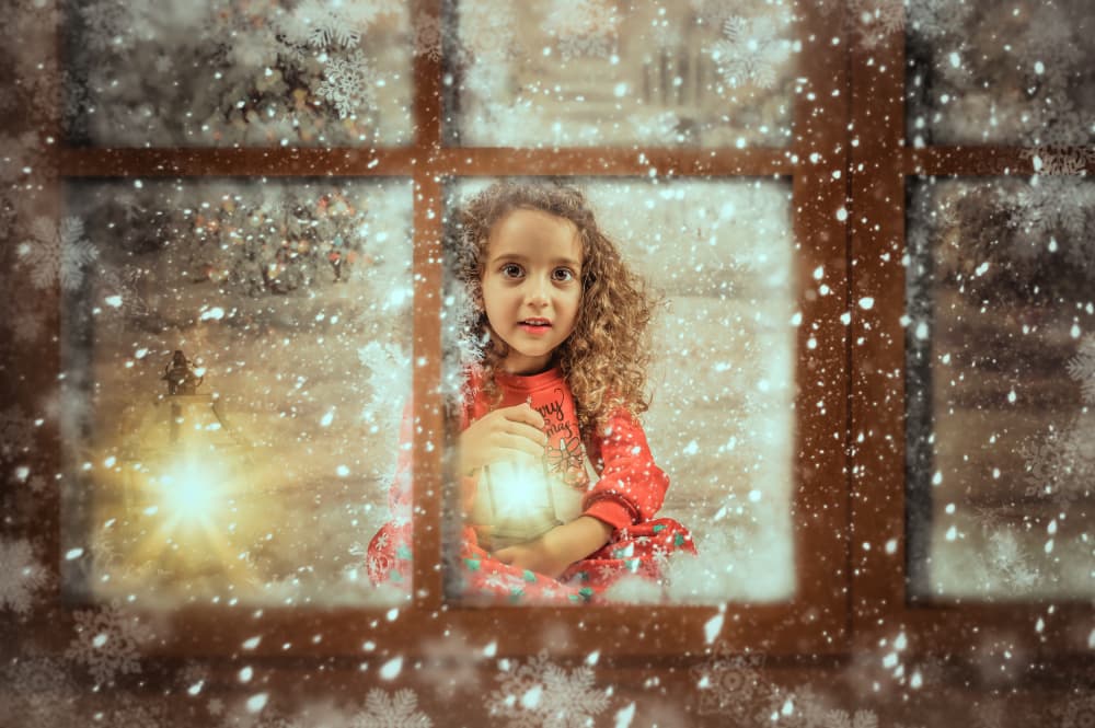 Child's Winter Window by iuliana pasca — canvas wall art