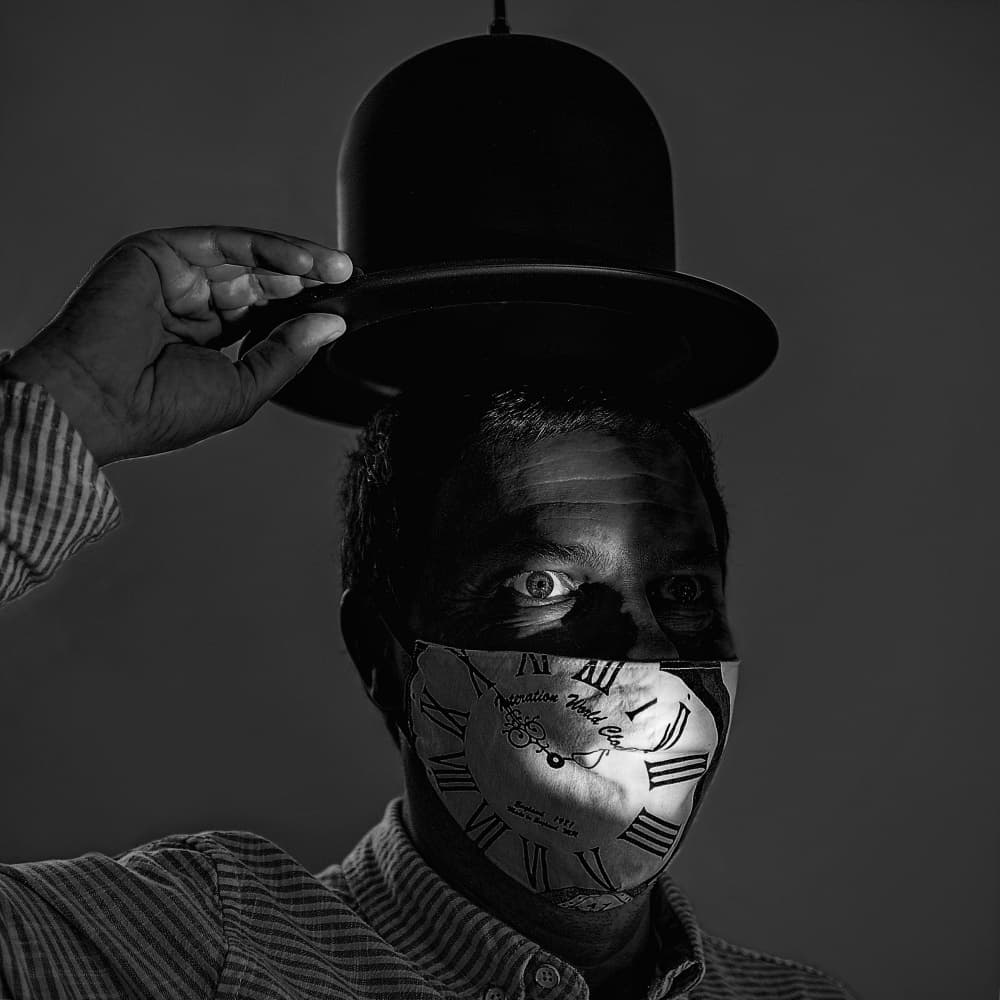 Man with Time Mask by Milan Uhrin  AFIAP AZSF — canvas wall art