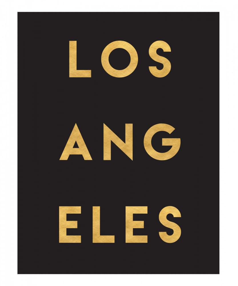 Los Angeles Gold Text by Emiliano Deificus — canvas wall art
