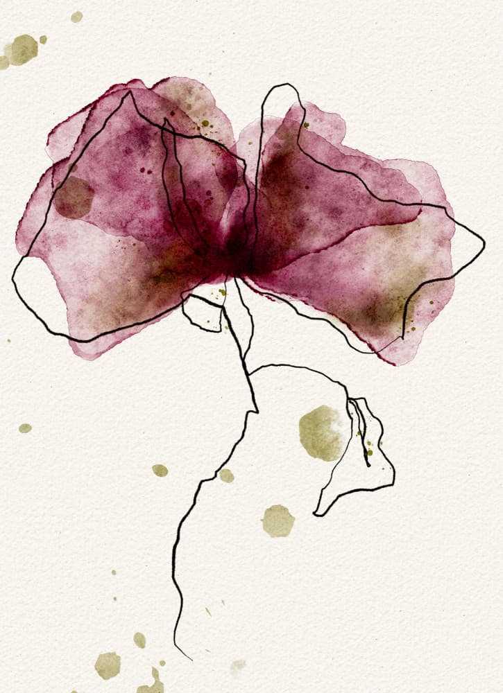 Ethereal Floral Outline