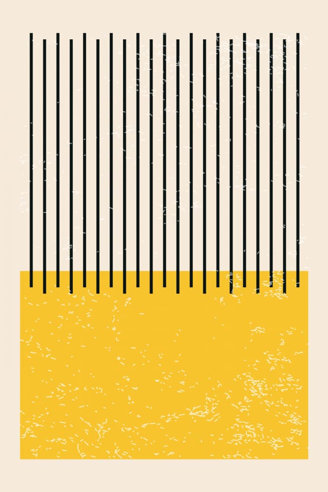 Modern Lines Yellow Block by jay stanley — canvas wall art