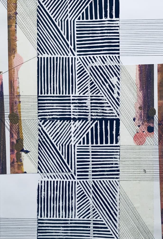 Abstract Textured Grid by kellymariesmith — canvas wall art