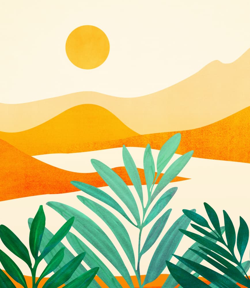 Alpine Sunset Tall Yellow by Kristian Gallagher — canvas wall art