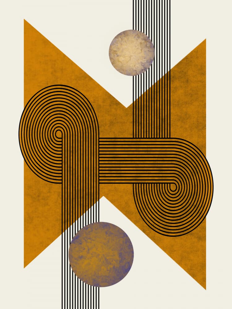 Abstract Geometric Rhythm by Little Dean — canvas wall art