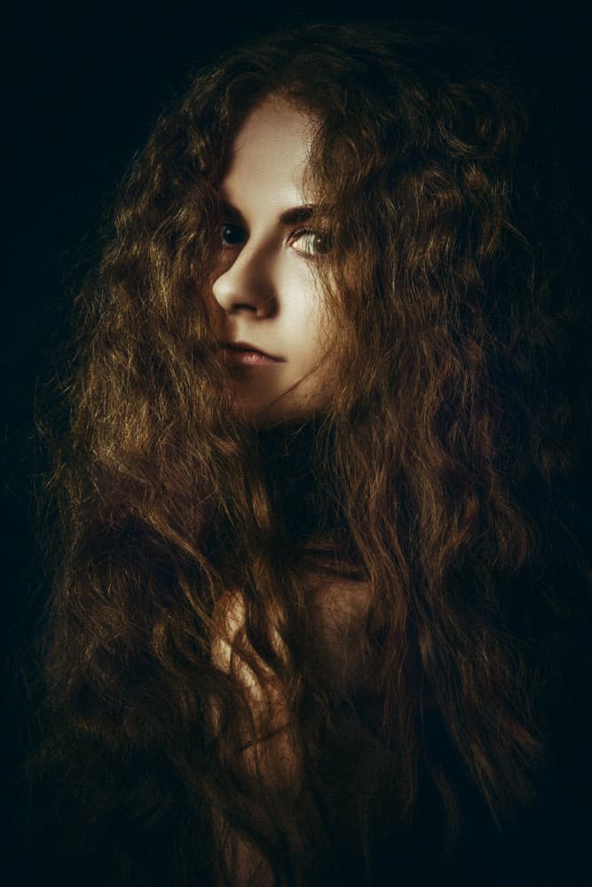 Mysterious Woman Portrait by Ruslan Bolgov — canvas wall art