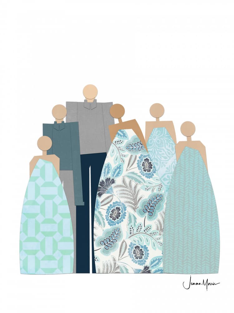 Abstract Family Group by Jemma Morris — canvas wall art