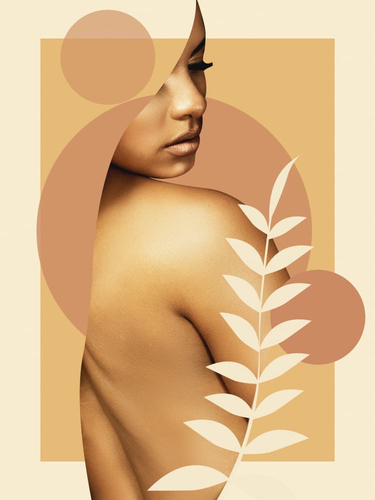 Earthy Feminine Profile by Marja van den Hurk — canvas wall art
