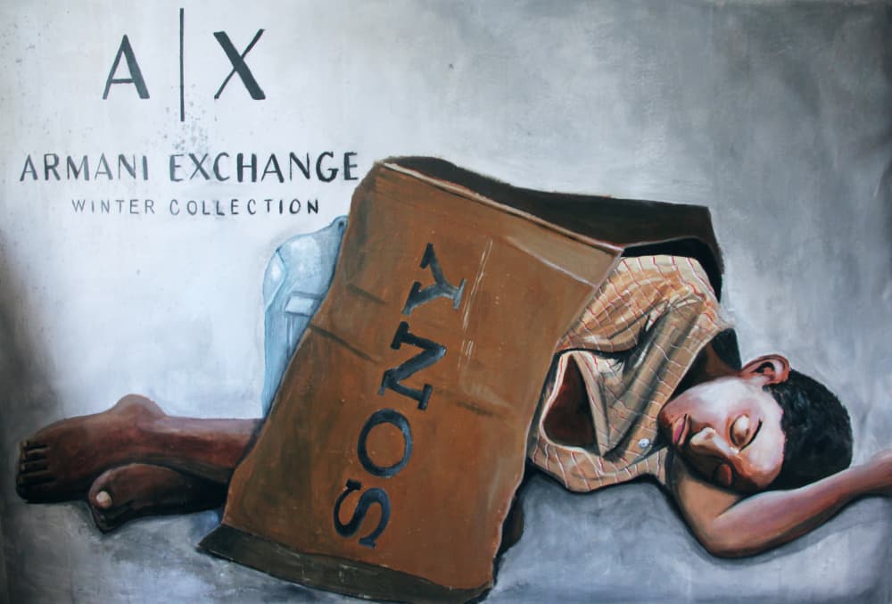 Sleeping Street Child by Gabriel Grecco — canvas wall art