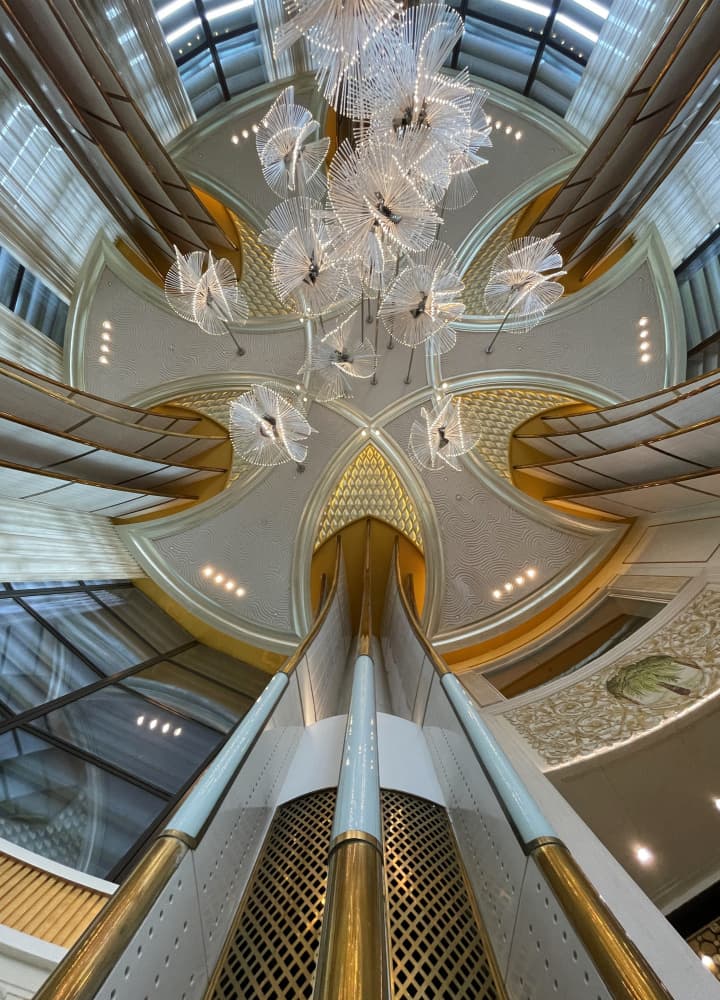 Grand Golden Chandelier Ceiling by Rawisyah Aditya — canvas wall art