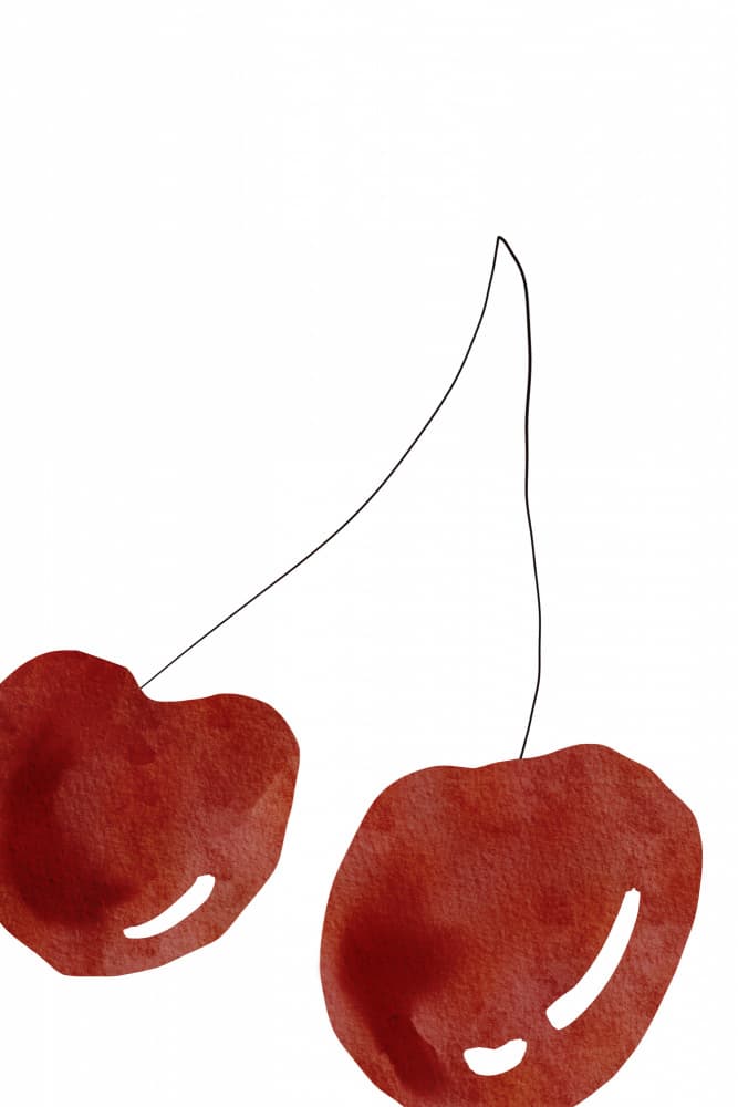 Sweet Red Cherries by Melloi Art Prints — canvas wall art