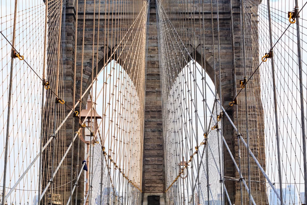 Brooklyn Bridge Stone Arches by Francois Roughol — canvas wall art